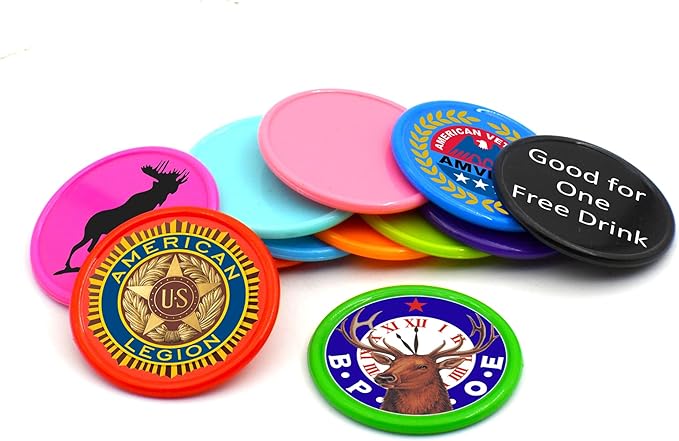 500 Personalized Plastic Chips, Custom Poker Chip, Print Your Logo Image or Text - Image 3
