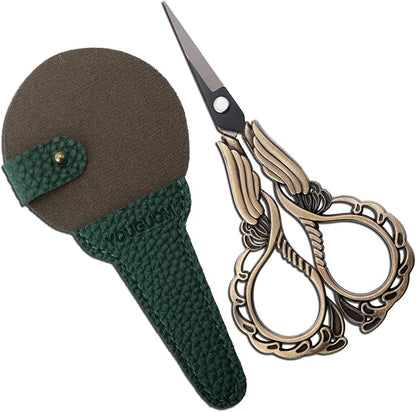 Sharp Detail Scissors with Case Embroidery Crafting Sewing Scissor by YOUGUOM