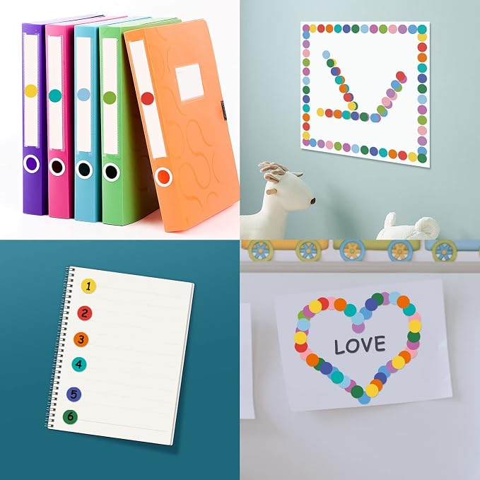 REGELETO 4200 PCS 0.75 Inch 12 Colors Round Colored Dot Stickers - Image 5