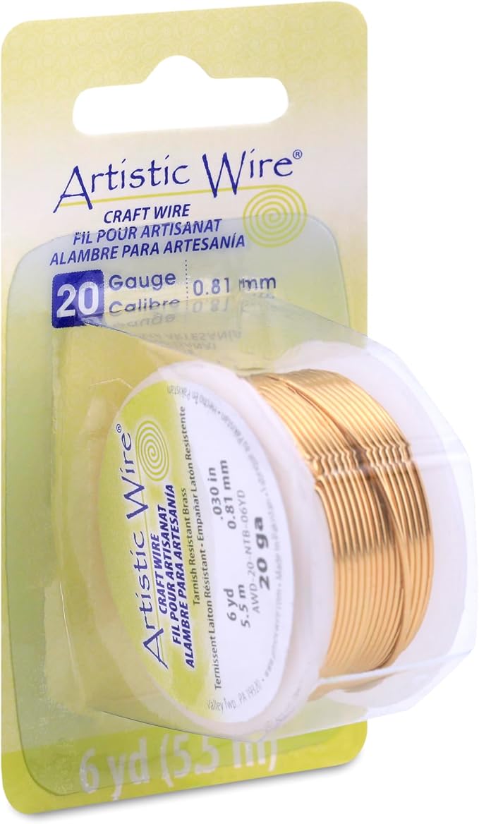 Artistic Wire 20 Gauge Tarnish Resistant Brass Craft Jewelry Wrapping Wire by Unknown
