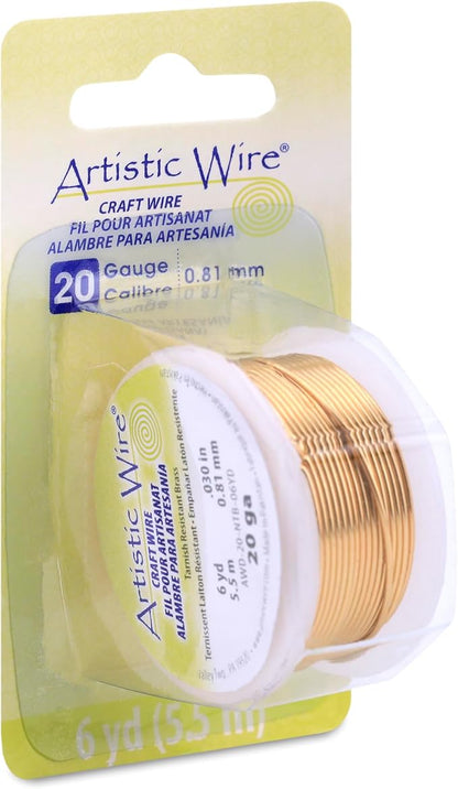 Artistic Wire 20 Gauge Tarnish Resistant Brass Craft Jewelry Wrapping Wire by Unknown