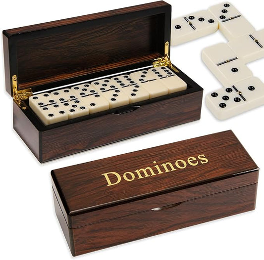Double 6 Dominoes Gift Set 28 Tiles by MEIOCION