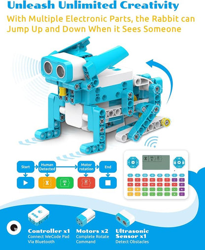 WhalesBot D3 Pro 12-in-1 STEM Wecode Pad Coding Robot Kit - Image 3