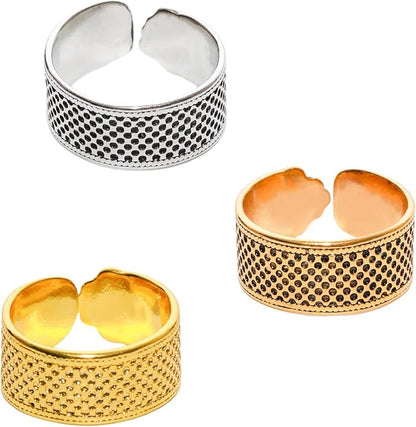 Lilaly 3 Pcs Thimble Metal Sewing Thimble Thimbles by Lilaly