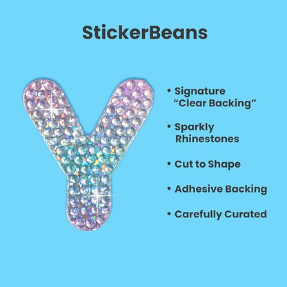 StickerBeans® Rhinestone Alphabet Letter Sticker Y - Image 2
