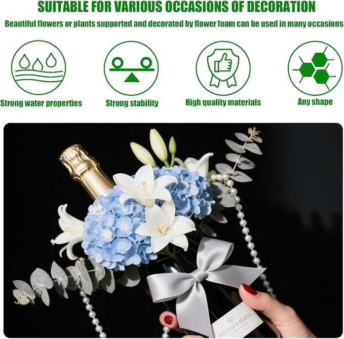 12 Pack Floral Foam Holder Mini Round Hemisphere Floral Foam Blocks - Image 4