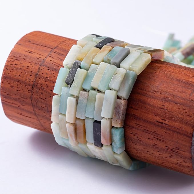 Natural Amazonite Rectangle Tube Beads 4x13mm 38cm/str Loose Semi Gemstone - Image 5