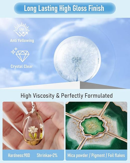 Nicpro UV Resin 200g, High Viscosity & Quick Curing UV Epoxy Resin Kit - Image 5