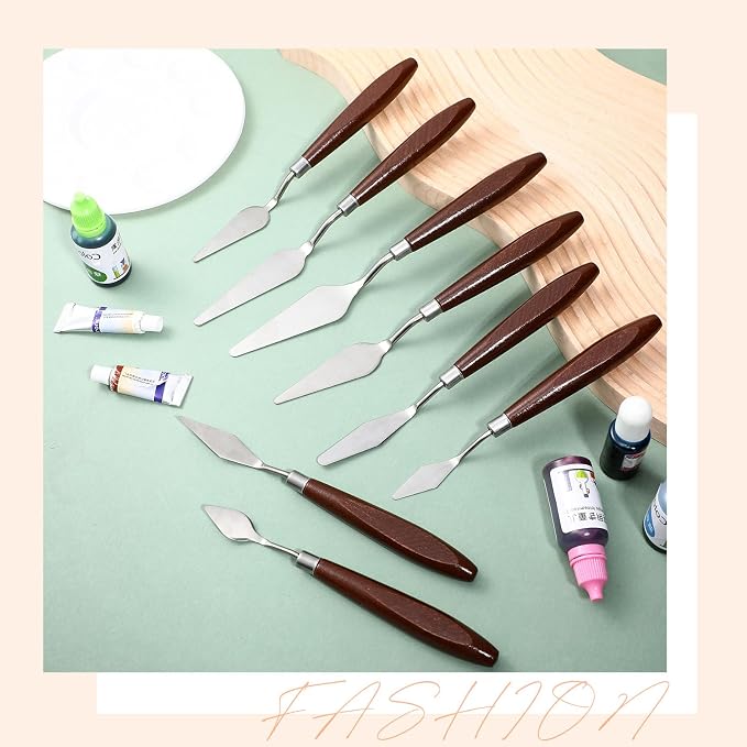 27 Piece Palette Knife Set, Stainless Steel Spatula Art Spatula Pallet Knife - Image 7