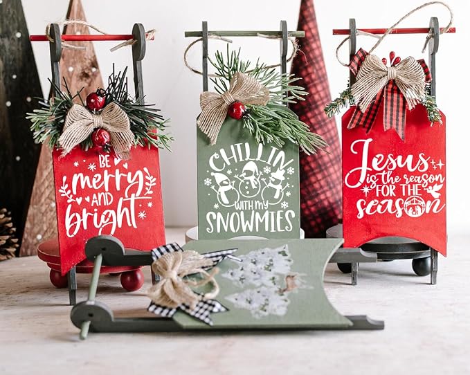 Christmas Stencils for Crafts Reusable 6” Christmas Stencil Xmas Holiday - Image 3