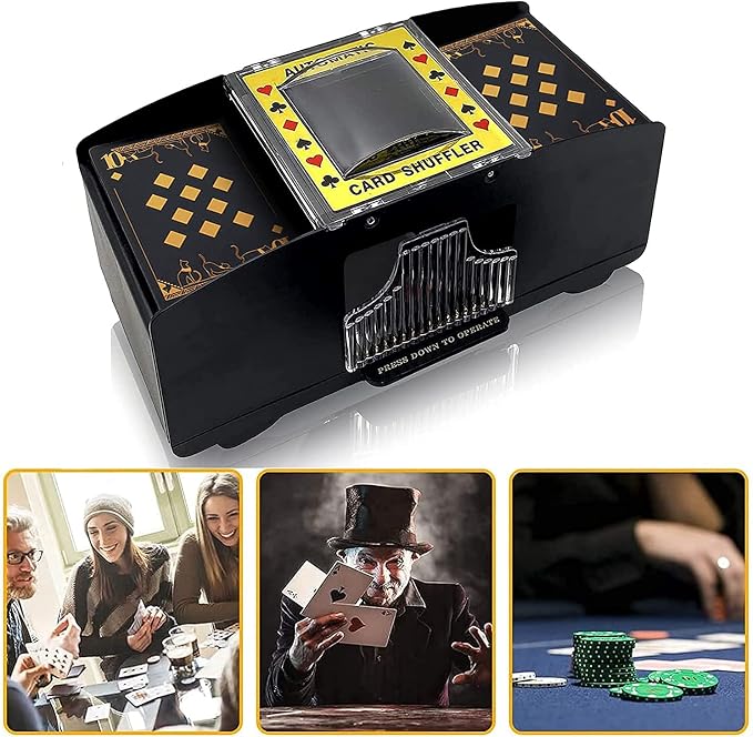 Nileole 2 Decks Automatic Card Shuffler, Battery-Powered Shuffler - Image 2