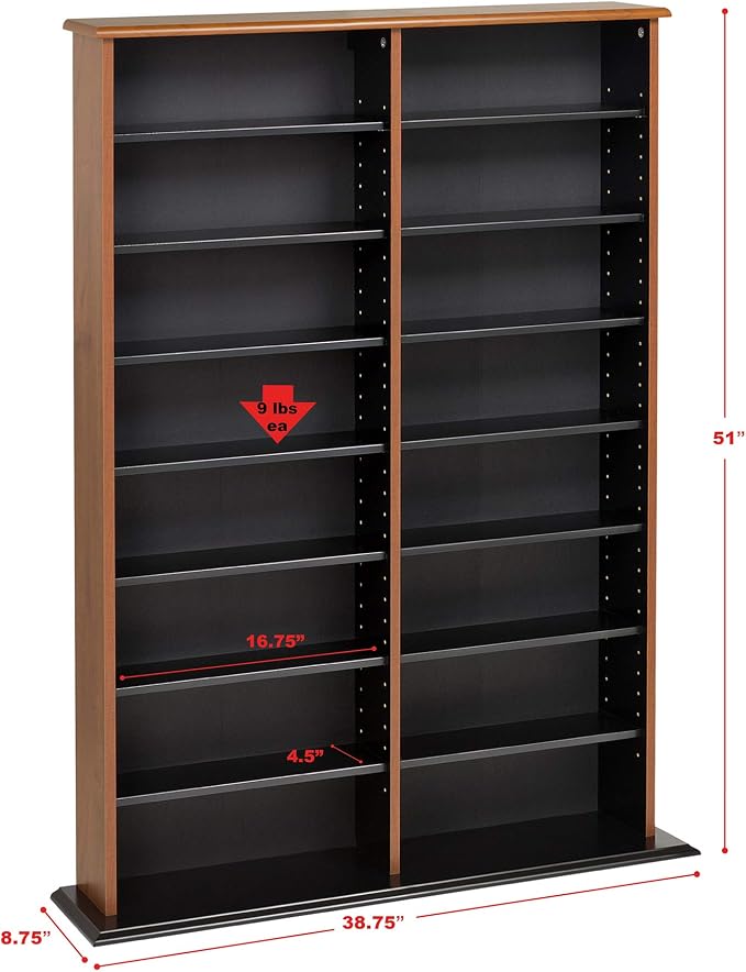 Prepac 2 Column Display Cabinet Media Storage, 38.75" Wide - Image 3