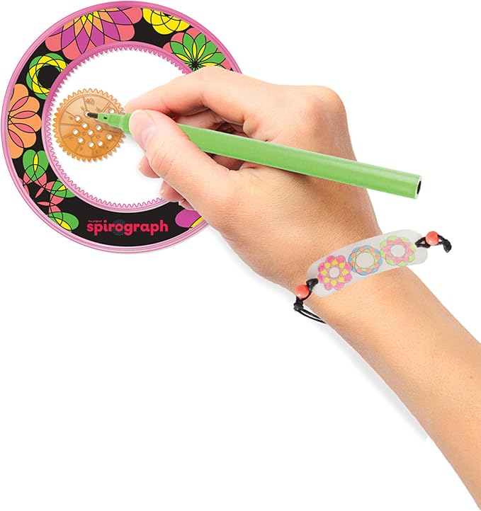Spirograph Shrink Charms, Friendship Bracelet Kit, Bracelet Making Kit - Image 6