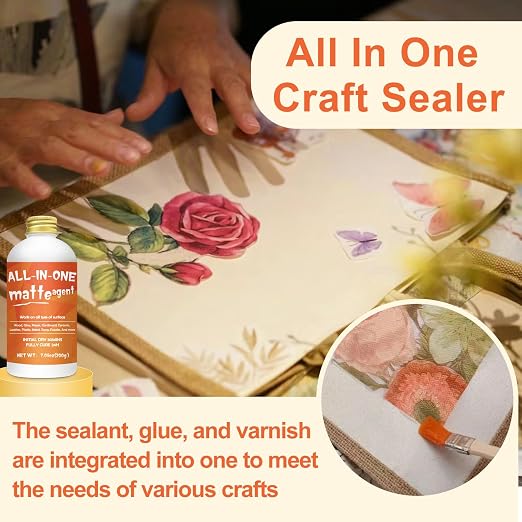 Crafts Sealer Matte Finish, 200ml All Purpose Craft Glue, and Finish, All in - Image 2