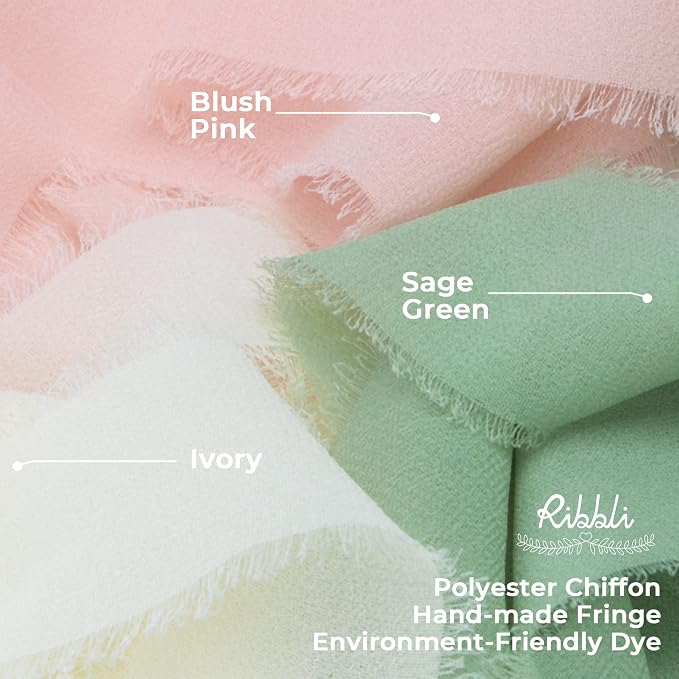 Ribbli Sage Green Chiffon Ribbon - Image 2