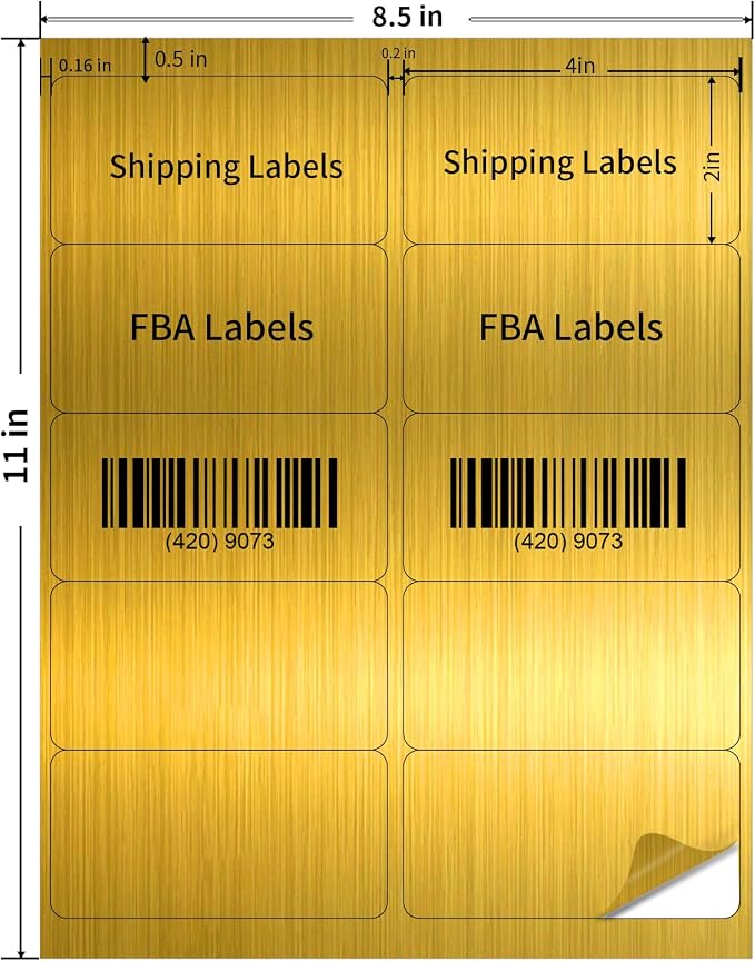 STARLIBOO Shipping Labels Stickers, Permanent Adhesive Stickers - Image 2