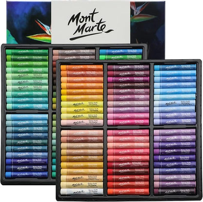 Mont Marte Extra Soft Oil Pastels Vibrant Hues Premium 120pc, Versatile Art by MontMarte