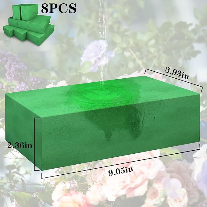 Max Shape Pack of 8 Large Size Floral Foam Blocks - Image 5