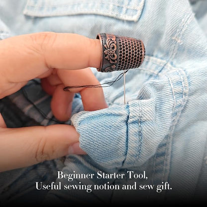 FR 4Pcs Sewing Thimbles, Metal Thimbles - Image 5
