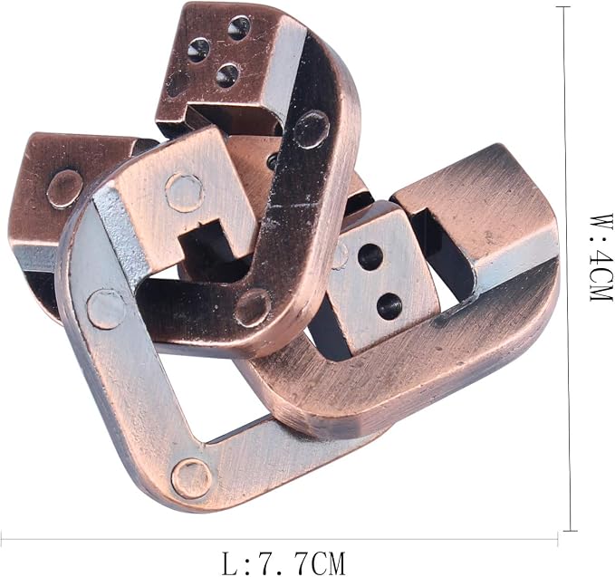 Brain Teaser Puzzle for Adults Puzzles Metal Hole Lock Adult Educational Toy - Image 3