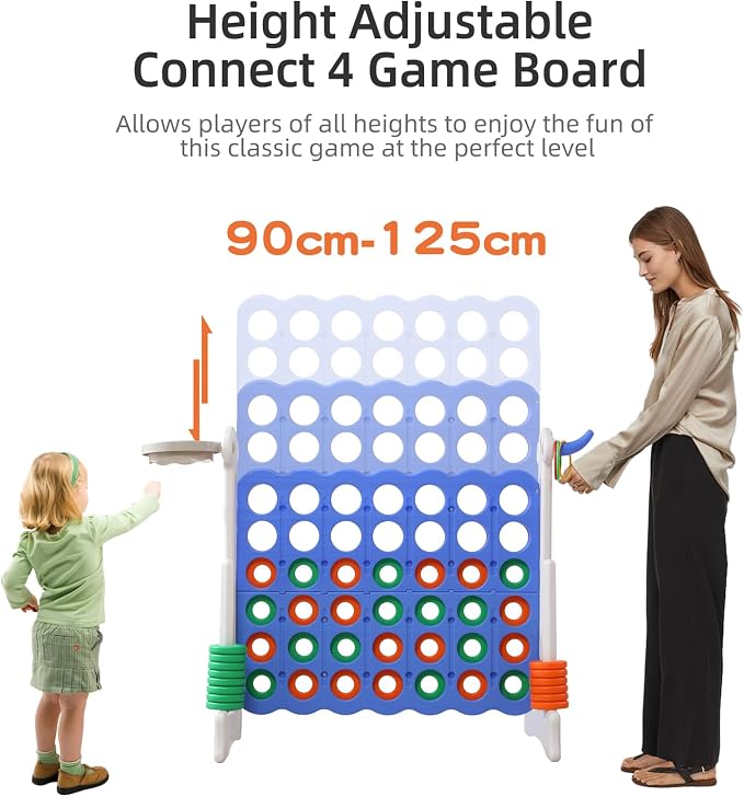 UNICOO® Height Adjustable Jumbo 4-to-Score Game, 4 in A Row Game - Image 3