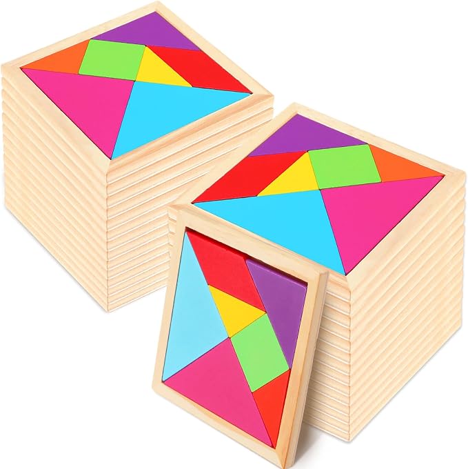 Syhood 24 Pieces Tangrams Puzzles by Syhood