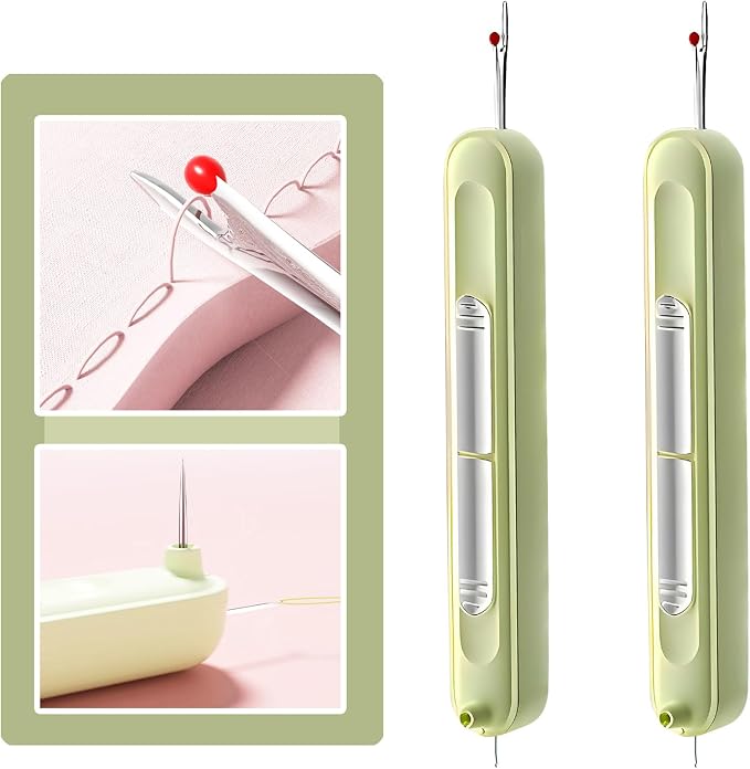 Upgraded 2 in 1 Automatic Needle Threaders Seam Ripper, Quilting Supplies by Xuvrir