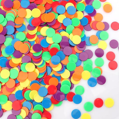 Coopay 300 Pieces Counters Counting Chips Plastic Markers Mixed Colors - Image 2