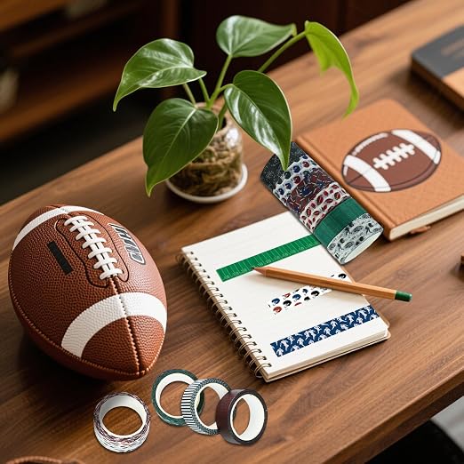 12 Rolls Football Washi Tape Sports Rugby Masking Tape Sport Decorative Tape - Image 4
