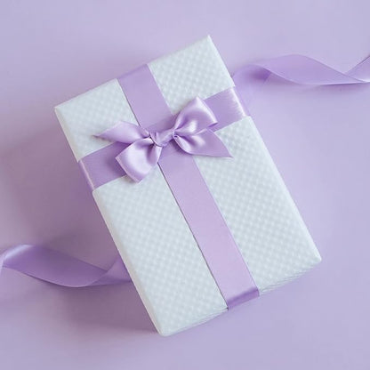 HUIHUANG Light Purple Ribbon Lavender Satin Ribbon 50 Yards Double Face Silk - Image 5