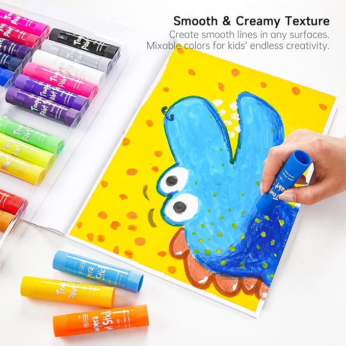 Tempera Paint Sticks, 30 Colors Solid Tempera Paint - Image 5