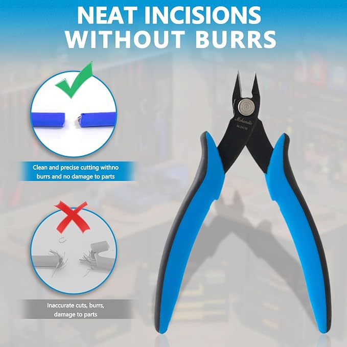 Flush Cutters, 3 Pack 5.3" Wire Cutters - Image 4