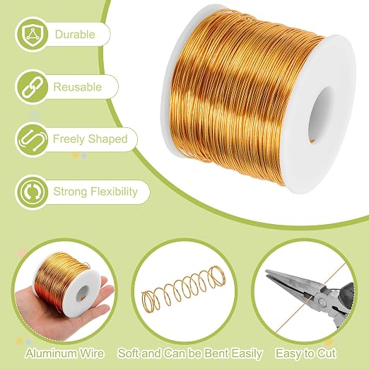 MECCANIXITY 20 Gauge Anodized Aluminum Craft Wire Bendable Bonsai Training Wire - Image 3