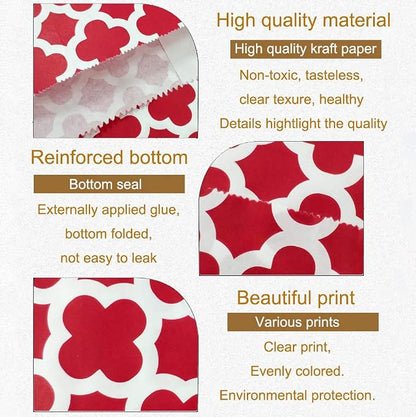 KEYYOOMY 100 Pcs Red Candy Buffet Bags - Image 3