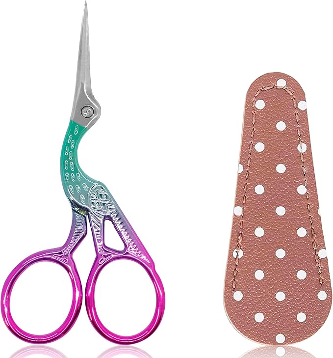 BIHRTC 3.6 Inch Small Crane Precision Detail Scissors Protective Leather Cover by HOME