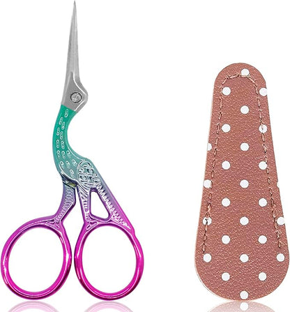 BIHRTC 3.6 Inch Small Crane Precision Detail Scissors Protective Leather Cover by HOME