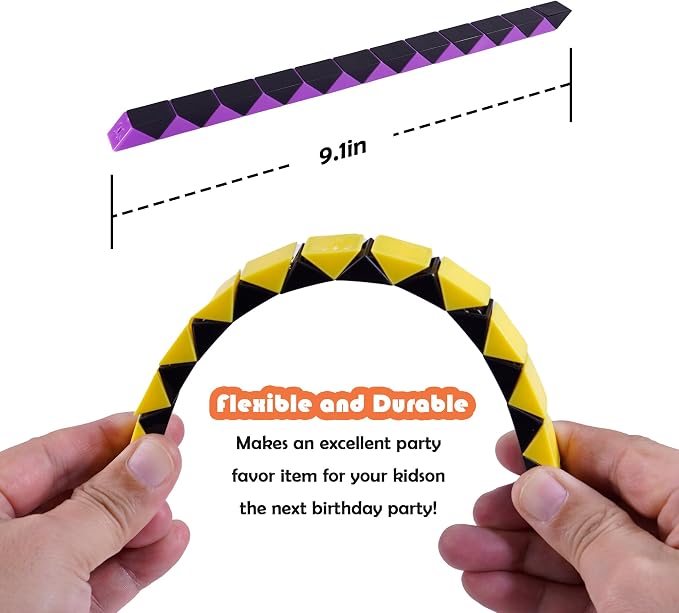 Ganowo 18 Pack Fidget Snake Cube Mini Twist Puzzle - Image 5