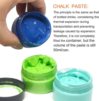 6PCS Chalk Paste with 3 Mini Squeegee, Screen Printing Ink, Chalk Paste - Image 6