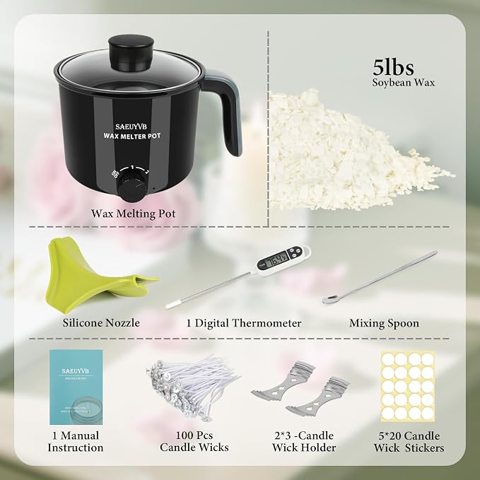 SAEUYVB Candle Making Kit, Soy Wax - Image 2
