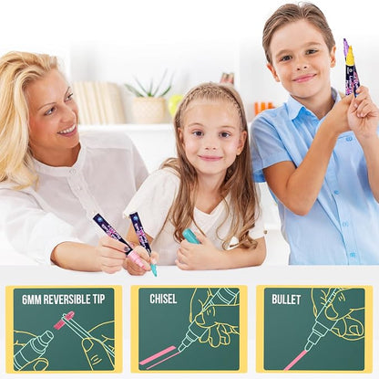 Pastel Chalk Markers Erasable for Chalkboard, Liquid Chalk Marker 8 Colors - Image 5