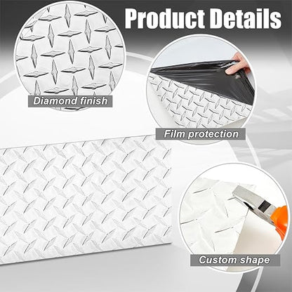 1pcs Diamond Plate Sheet Metal Heavy Duty Tread Aluminum Sheet Diamond Tread - Image 3