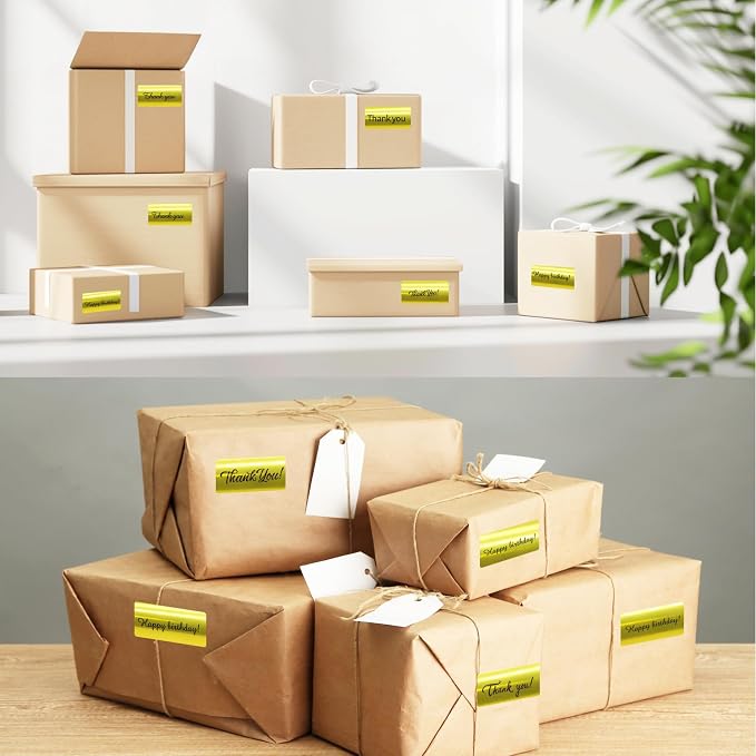 2x1 Inch Thermal Labels, Holographic Gold Thermal Printer Stickers, Waterproof - Image 5