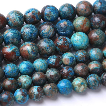 60PCS 6MM Crazy Blue Lace Aagte Stone Beads Energy Healing Beads by JIANJING