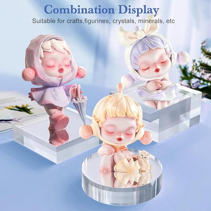 Acrylic Blocks 3 X 3 X 1 Inch 8 Pcs Acrylic Base Stand - Image 2