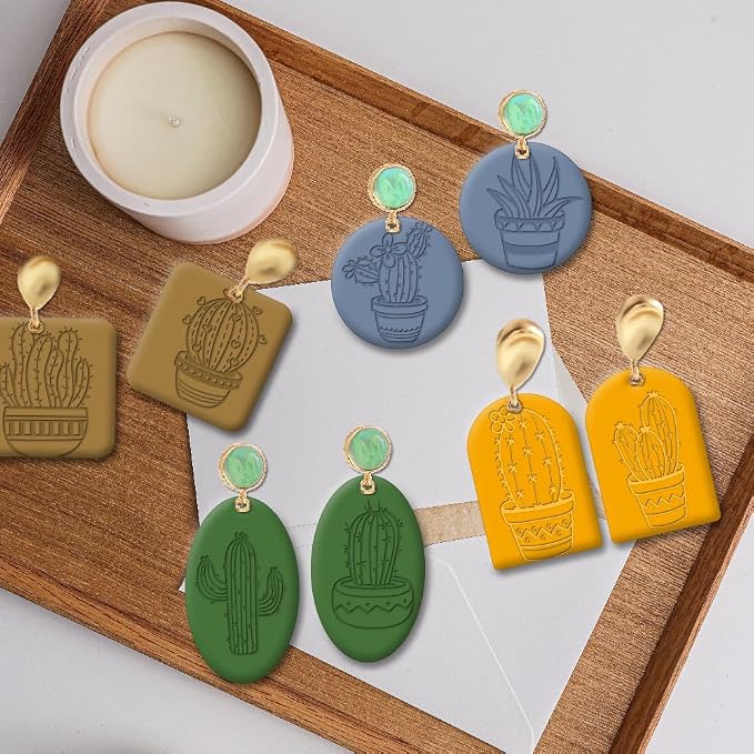 CHGCRAFT Polymer Clay Texture Sheet Cactus Clear Clay Texture Mat Silicone - Image 4