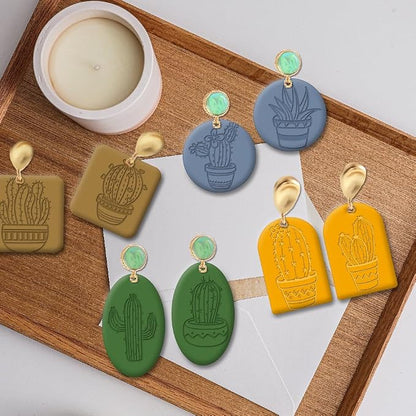 CHGCRAFT Polymer Clay Texture Sheet Cactus Clear Clay Texture Mat Silicone - Image 4