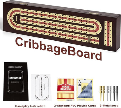 Cribbage Board Game Set, Premium Wooden Board - Image 5