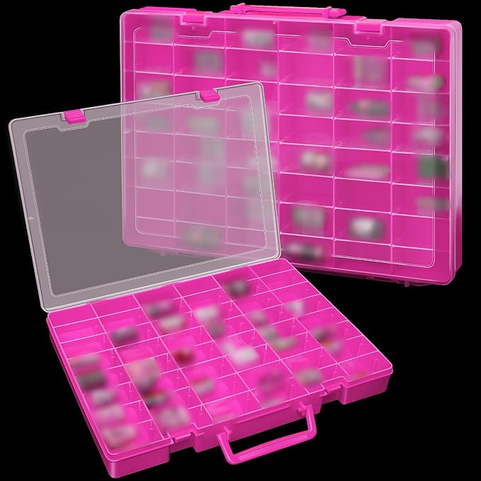 Juexica 2 Pcs Large 48 Grids Plastic Storage Bead Organizer Box, Tackle Box - Image 2