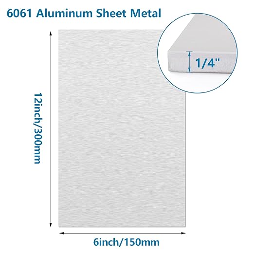 1/4Inch Thick Aluminum Sheet Plate, 6” x 12” Heavy Duty Aluminum Sheets Plates - Image 2
