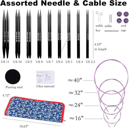 Svartur Interchangeable Circular Knitting Needles Set, - Image 2